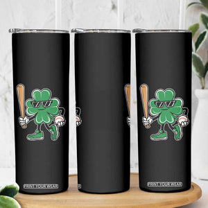 Lucky Baseball Shamrock Skinny Tumbler St Patrick's Day T-Ball Sport Lover Gift TS02 Print Your Wear