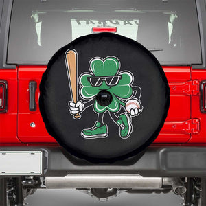 Lucky Baseball Shamrock Spare Tire Cover St Patrick's Day T-Ball Sport Lover Gift TS02 Black Print Your Wear