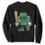 Lucky Baseball Shamrock Sweatshirt St Patrick's Day T-Ball Sport Lover Gift TS02 Black Print Your Wear