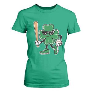 Lucky Baseball Shamrock T Shirt For Women St Patrick's Day T-Ball Sport Lover Gift TS02 Irish Green Print Your Wear