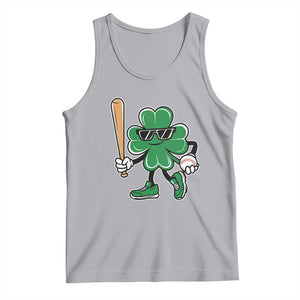 Lucky Baseball Shamrock Tank Top St Patrick's Day T-Ball Sport Lover Gift TS02 Athletic Heather Print Your Wear