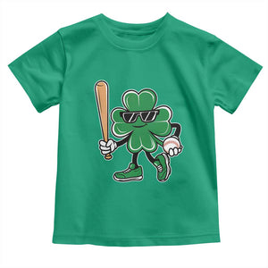 Lucky Baseball Shamrock Toddler T Shirt St Patrick's Day T-Ball Sport Lover Gift TS02 Irish Green Print Your Wear