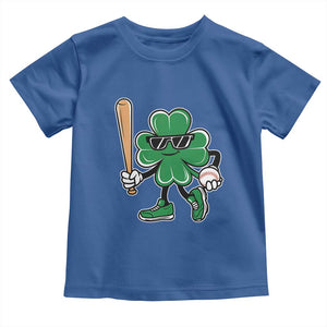 Lucky Baseball Shamrock Toddler T Shirt St Patrick's Day T-Ball Sport Lover Gift TS02 Royal Blue Print Your Wear
