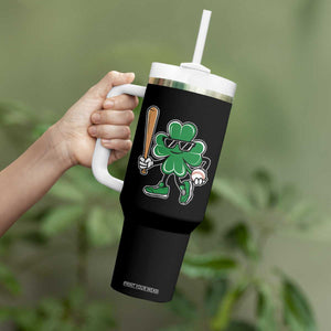 Lucky Baseball Shamrock Tumbler With Handle St Patrick's Day T-Ball Sport Lover Gift TS02 Print Your Wear