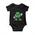 St Patrick's Day Lucky Shamrock Football Baby Onesie Sport Lover Gift TS02 Black Print Your Wear
