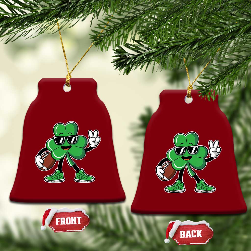 St Patrick's Day Lucky Shamrock Football Ceramic Ornament Sport Lover Gift TS02 Print Your Wear