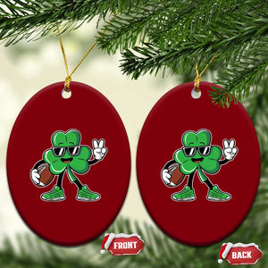 St Patrick's Day Lucky Shamrock Football Ceramic Ornament Sport Lover Gift TS02 Print Your Wear