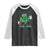 St Patrick's Day Lucky Shamrock Football Raglan Shirt Sport Lover Gift TS02 Black White Print Your Wear