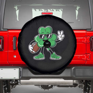 St Patrick's Day Lucky Shamrock Football Spare Tire Cover Sport Lover Gift TS02 Black Print Your Wear