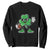St Patrick's Day Lucky Shamrock Football Sweatshirt Sport Lover Gift TS02 Black Print Your Wear