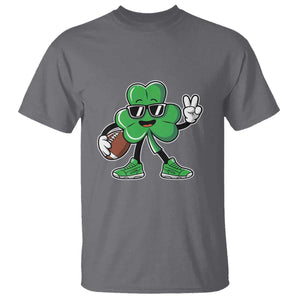 St Patrick's Day Lucky Shamrock Football T Shirt Sport Lover Gift TS02 Charcoal Print Your Wear