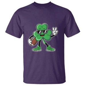 St Patrick's Day Lucky Shamrock Football T Shirt Sport Lover Gift TS02 Purple Print Your Wear
