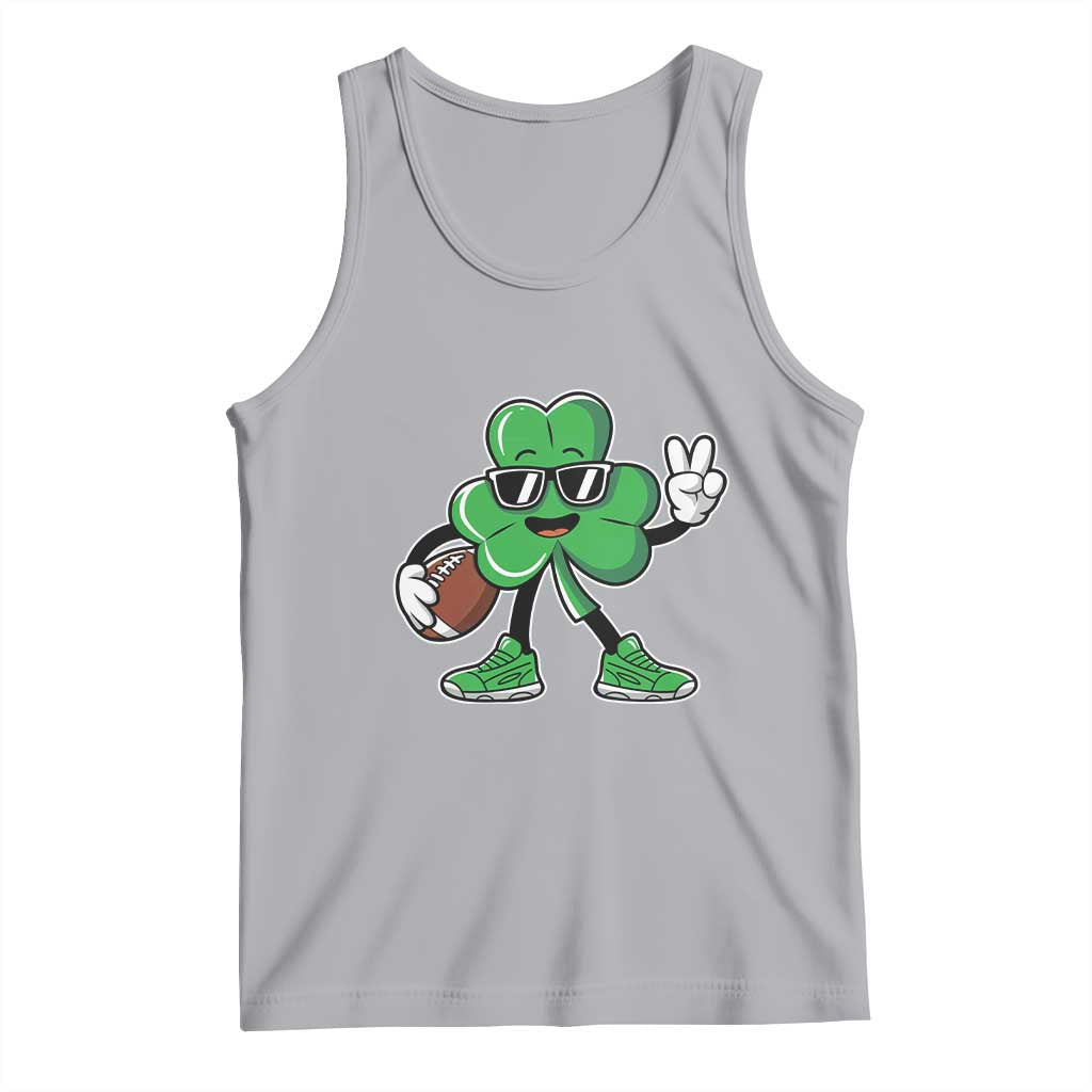 St Patrick's Day Lucky Shamrock Football Tank Top Sport Lover Gift TS02 Athletic Heather Print Your Wear