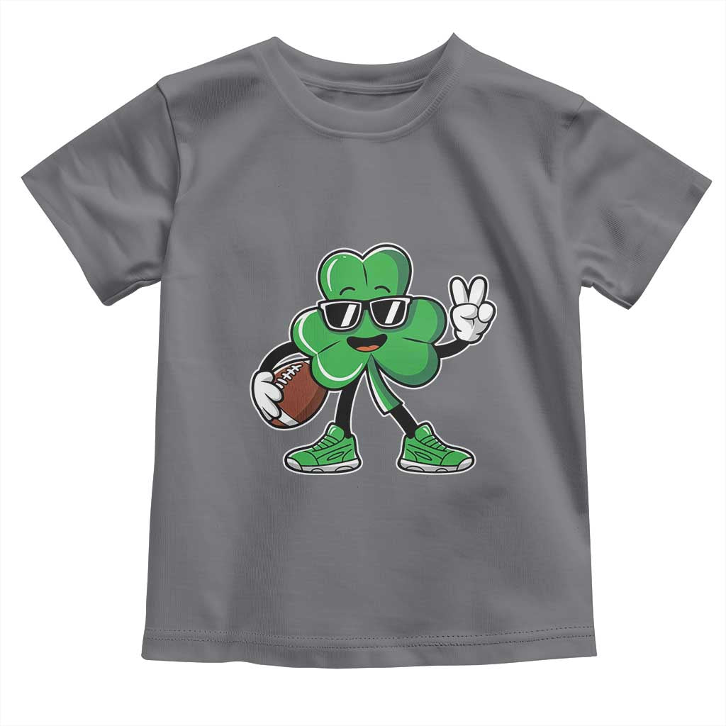 St Patrick's Day Lucky Shamrock Football Toddler T Shirt Sport Lover Gift TS02 Charcoal Print Your Wear