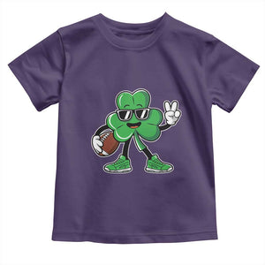 St Patrick's Day Lucky Shamrock Football Toddler T Shirt Sport Lover Gift TS02 Purple Print Your Wear