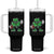 St Patrick's Day Lucky Shamrock Football Tumbler With Handle Sport Lover Gift TS02 One Size: 40 oz Black Print Your Wear