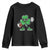 St Patrick's Day Lucky Shamrock Football Youth Sweatshirt Sport Lover Gift TS02 Black Print Your Wear