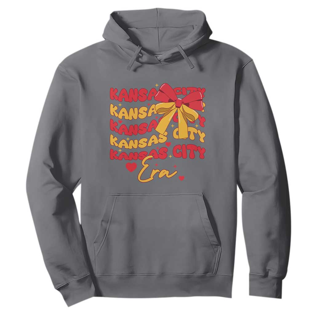 Groovy In My Kansas City Era Hoodie Retro Coquette Bow TS02 Charcoal Print Your Wear
