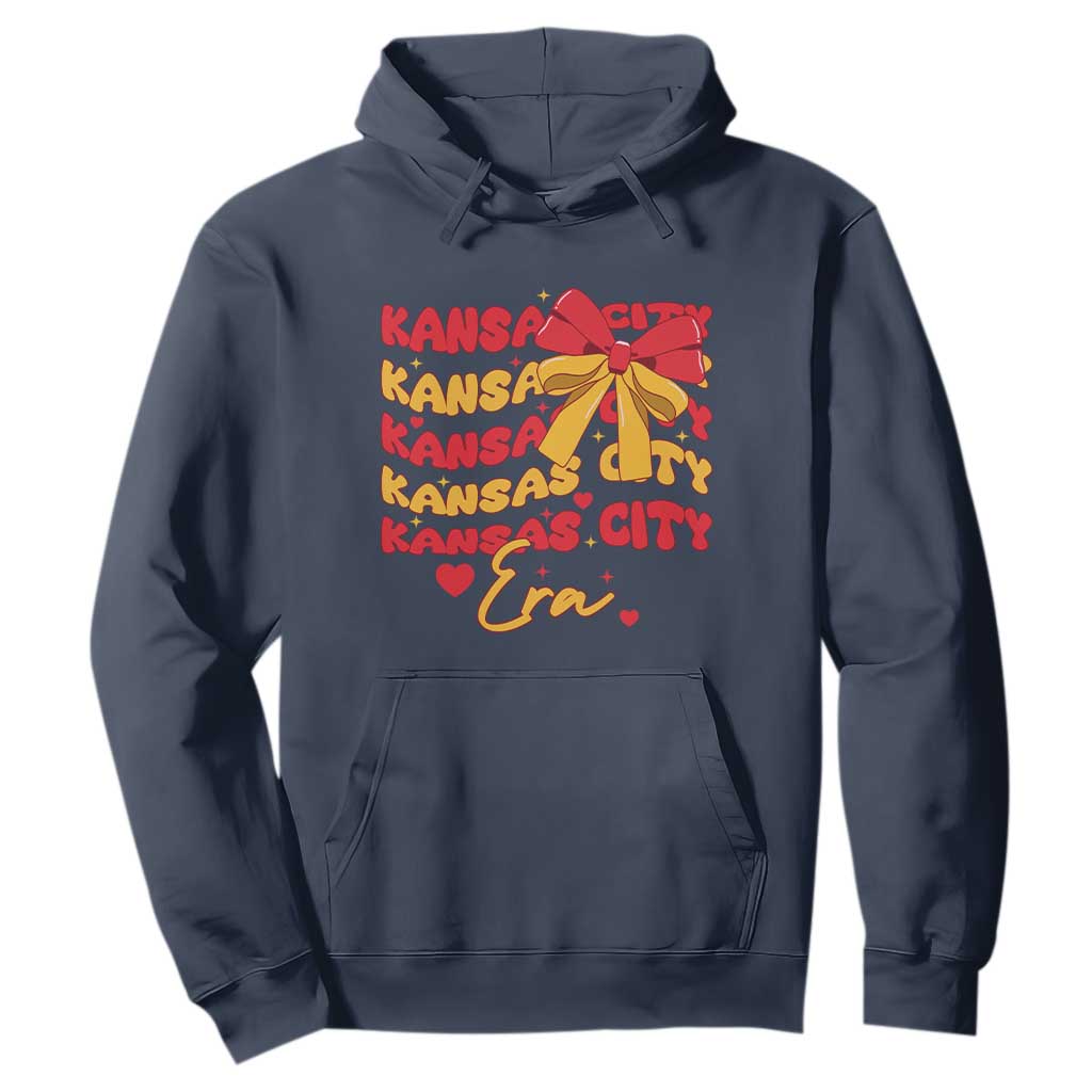 Groovy In My Kansas City Era Hoodie Retro Coquette Bow TS02 Navy Print Your Wear