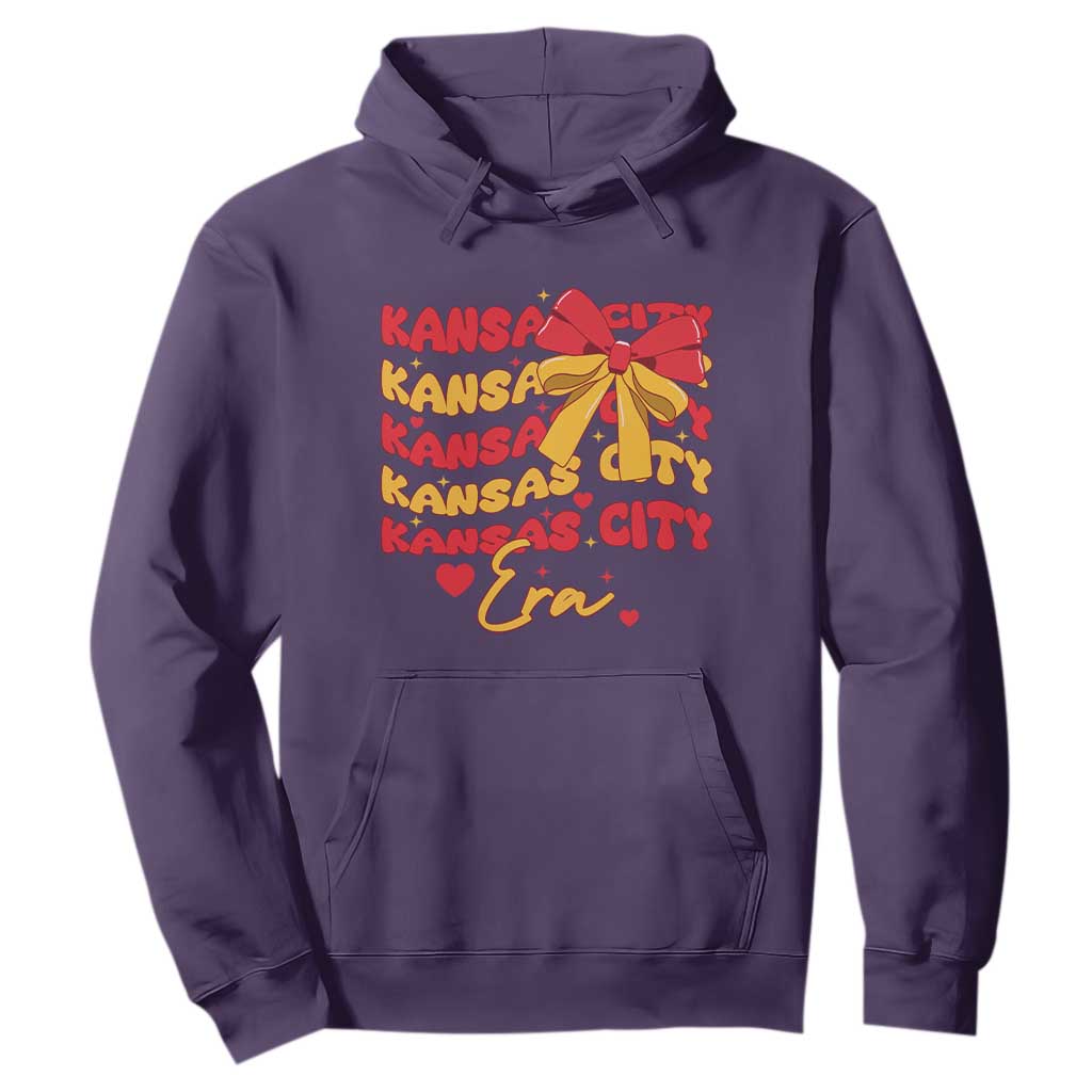 Groovy In My Kansas City Era Hoodie Retro Coquette Bow TS02 Purple Print Your Wear