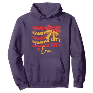 Groovy In My Kansas City Era Hoodie Retro Coquette Bow TS02 Purple Print Your Wear
