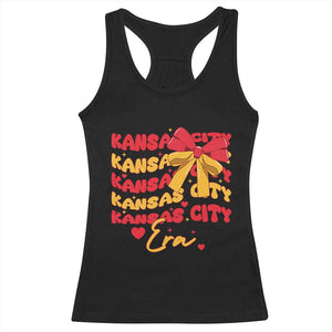 Groovy In My Kansas City Era Racerback Tank Top Retro Coquette Bow TS02 Black Print Your Wear