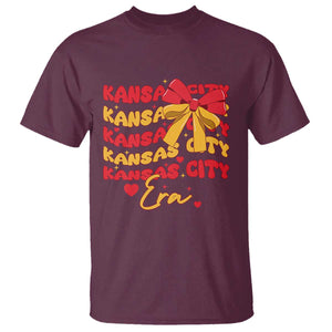 Groovy In My Kansas City Era T Shirt Retro Coquette Bow TS02 Maroon Print Your Wear