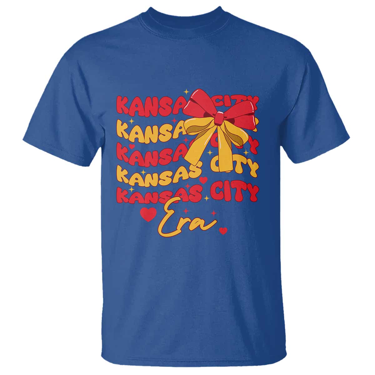 Groovy In My Kansas City Era T Shirt Retro Coquette Bow TS02 Royal Blue Print Your Wear