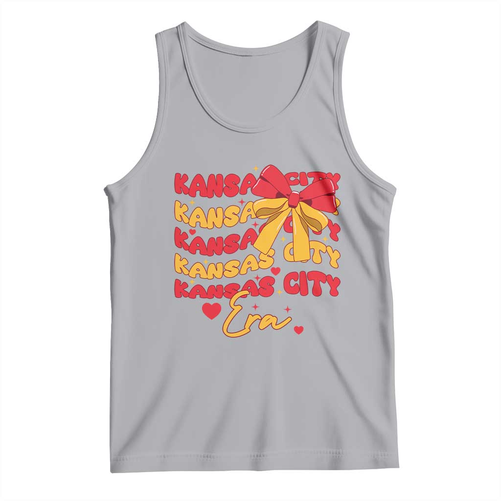 Groovy In My Kansas City Era Tank Top Retro Coquette Bow TS02 Athletic Heather Print Your Wear