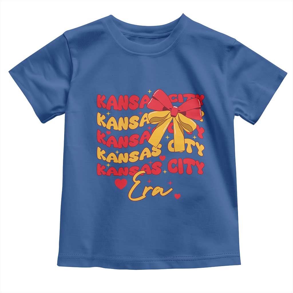 Groovy In My Kansas City Era Toddler T Shirt Retro Coquette Bow TS02 Royal Blue Print Your Wear