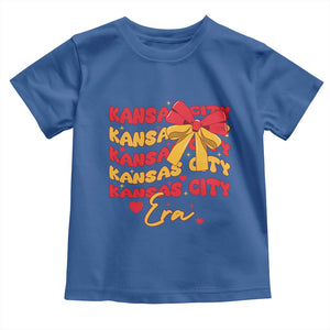 Groovy In My Kansas City Era Toddler T Shirt Retro Coquette Bow TS02 Royal Blue Print Your Wear