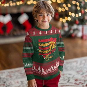 Groovy In My Kansas City Era Knit Sweatshirt Retro Coquette Bow TS02 Christmas Print Your Wear