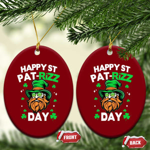 Happy St Pat Rizz Day Ceramic Ornament Funny St. Patrick's Day Leprechaun TS02 Print Your Wear