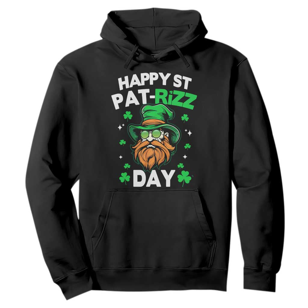 Happy St Pat Rizz Day Hoodie Funny St. Patrick's Day Leprechaun TS02 Black Print Your Wear