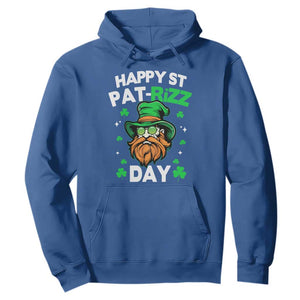 Happy St Pat Rizz Day Hoodie Funny St. Patrick's Day Leprechaun TS02 Royal Blue Print Your Wear