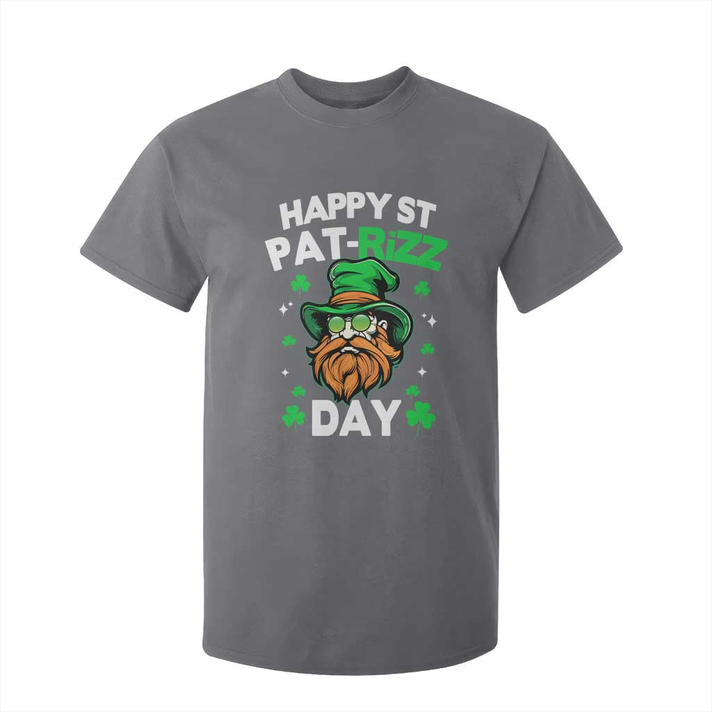 Happy St Pat Rizz Day T Shirt For Kid Funny St. Patrick's Day Leprechaun TS02 Charcoal Print Your Wear
