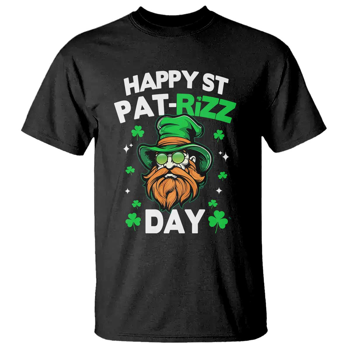 Happy St Pat Rizz Day T Shirt Funny St. Patrick's Day Leprechaun TS02 Black Print Your Wear