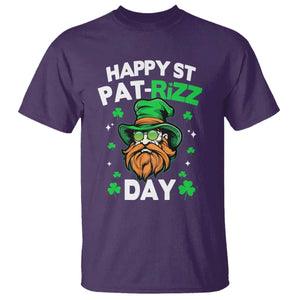 Happy St Pat Rizz Day T Shirt Funny St. Patrick's Day Leprechaun TS02 Purple Print Your Wear