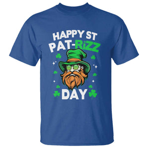 Happy St Pat Rizz Day T Shirt Funny St. Patrick's Day Leprechaun TS02 Royal Blue Print Your Wear