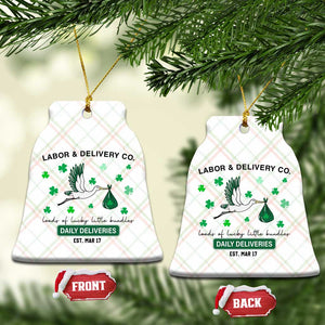 St Patrick's Day Lucky L&D Nurse Ceramic Ornament Labor And Delivery Shamrock TS02 Print Your Wear