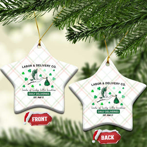 St Patrick's Day Lucky L&D Nurse Ceramic Ornament Labor And Delivery Shamrock TS02 Print Your Wear