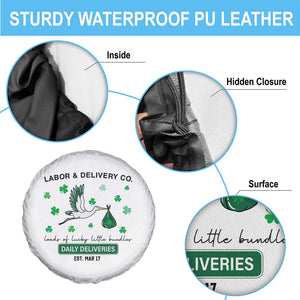 St Patrick's Day Lucky L&D Nurse Spare Tire Cover Labor And Delivery Shamrock TS02 Print Your Wear