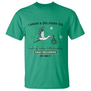 St Patrick's Day Lucky L&D Nurse T Shirt Labor And Delivery Shamrock TS02 Irish Green Print Your Wear