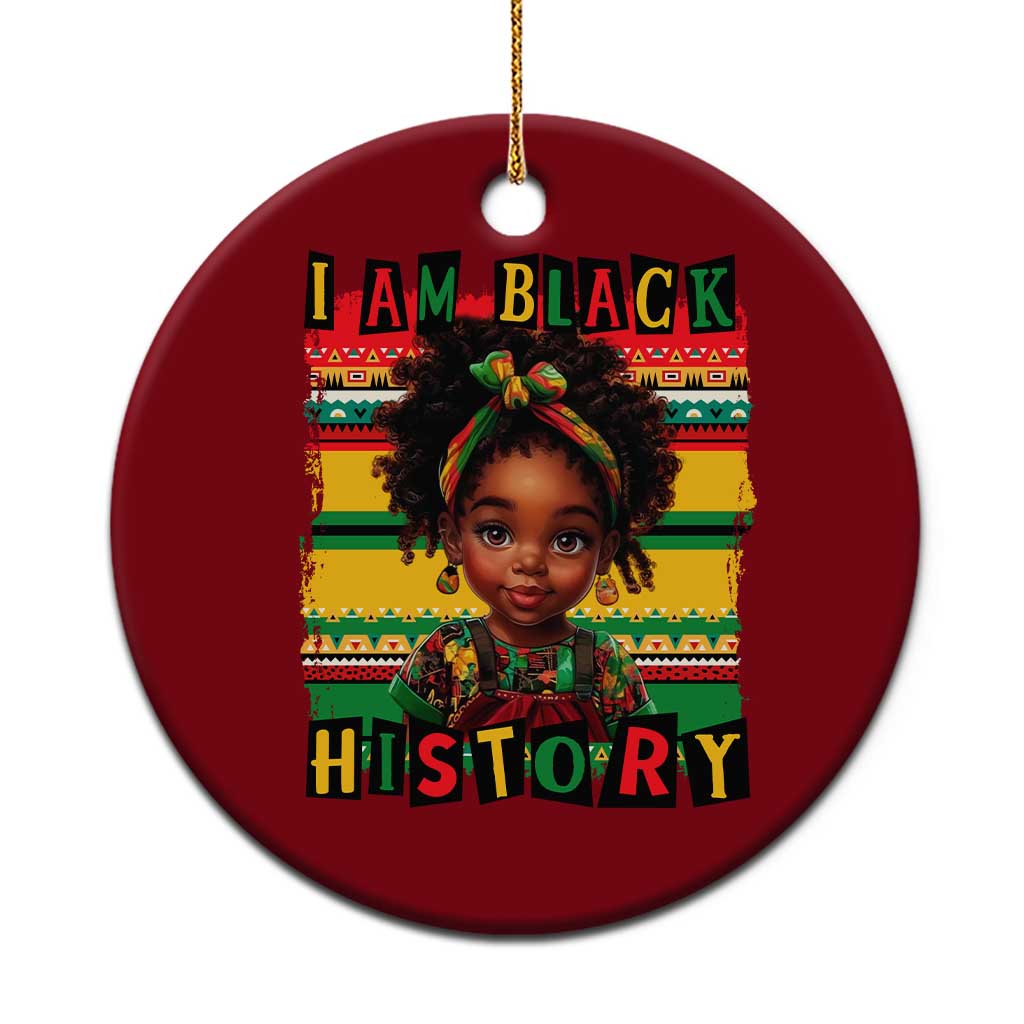 I Am Black History Ceramic Ornament Month Black Melanin Kids Girls TS02 1pc Red Print Your Wear