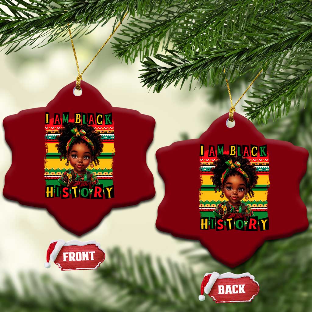 I Am Black History Ceramic Ornament Month Black Melanin Kids Girls TS02 Print Your Wear