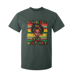 I Am Black History T Shirt For Kid Month Black Melanin Kids Girls TS02 Dark Forest Green Print Your Wear