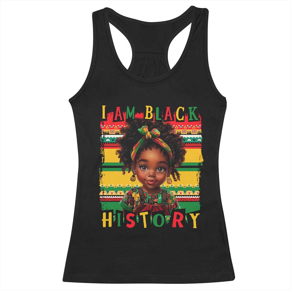 I Am Black History Racerback Tank Top Month Black Melanin Kids Girls TS02 Black Print Your Wear
