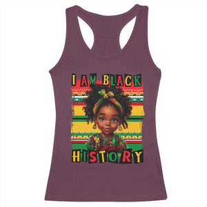I Am Black History Racerback Tank Top Month Black Melanin Kids Girls TS02 Maroon Print Your Wear