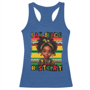 I Am Black History Racerback Tank Top Month Black Melanin Kids Girls TS02 Royal Blue Print Your Wear