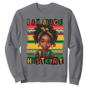 I Am Black History Sweatshirt Month Black Melanin Kids Girls TS02 Charcoal Print Your Wear